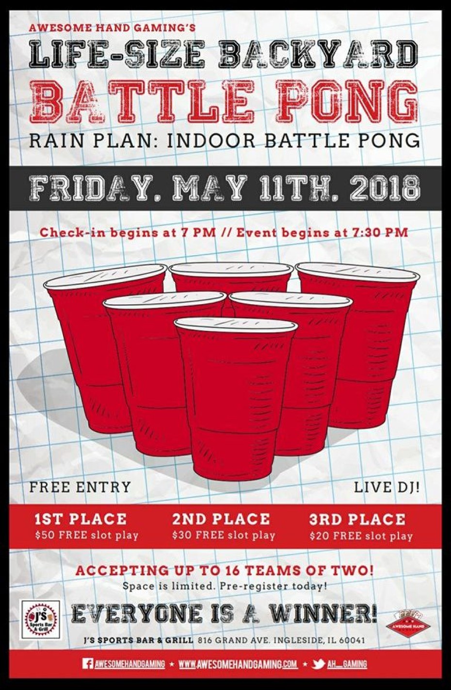 May 11th | Life-Size Backyard Battle Pong